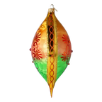 Saffron Meadow Equinox | Hand-Painted Glass Ornament | Blubom 2025-191