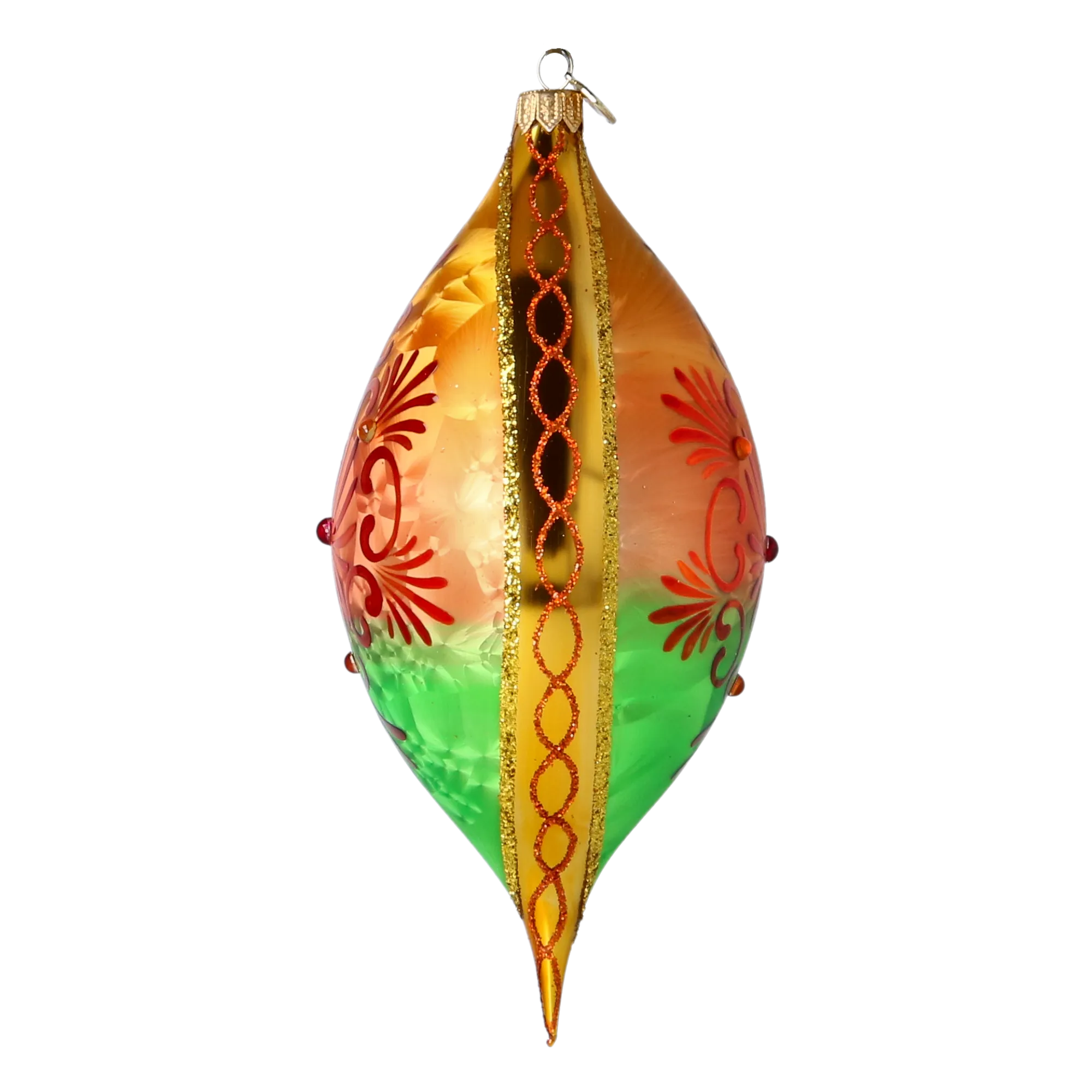 Emerald Harmony Glass Ornament Handcrafted Reflector Ornament 2025-191