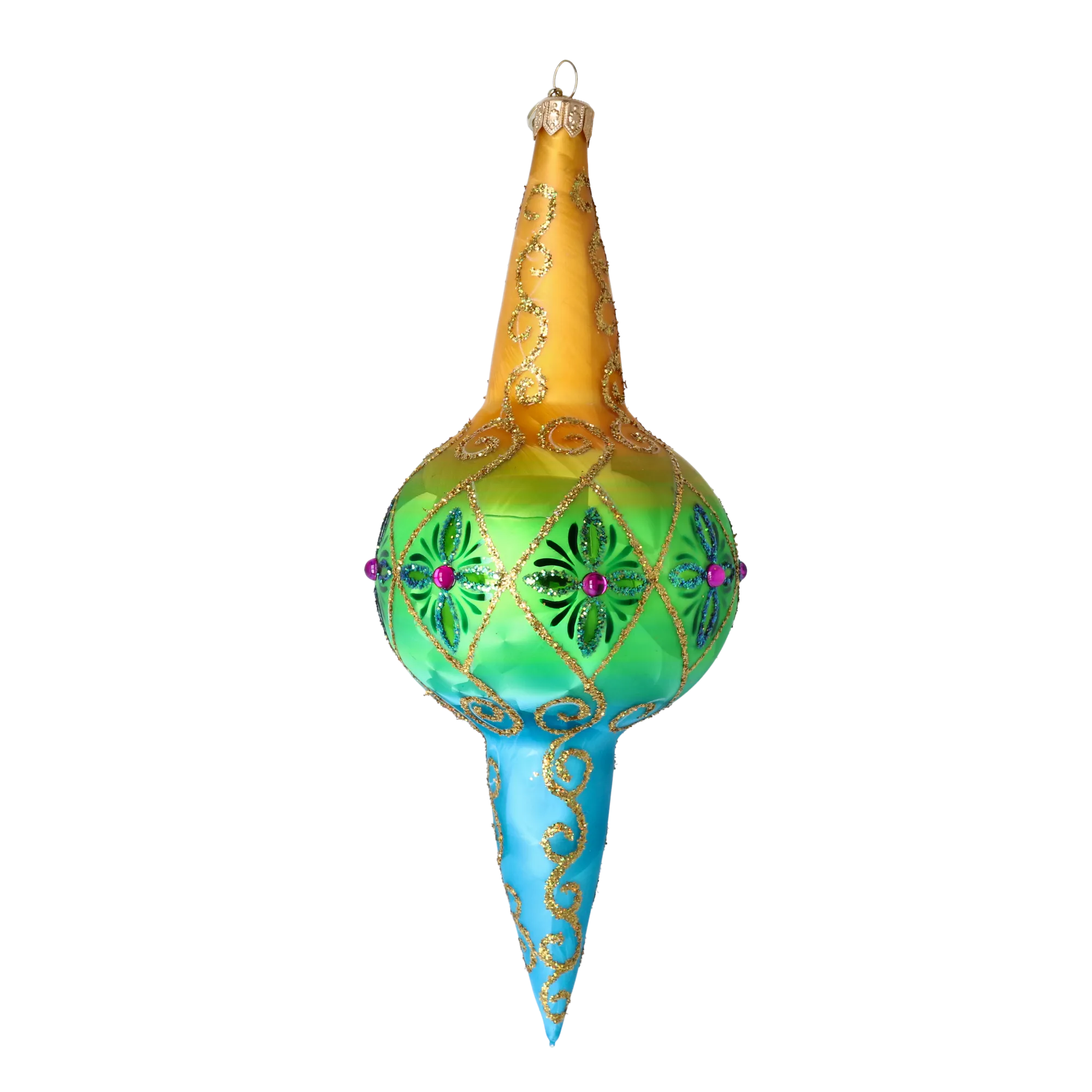 Tropical Paradise  Glass Ornament Handcrafted Reflector Ornament 2025-192