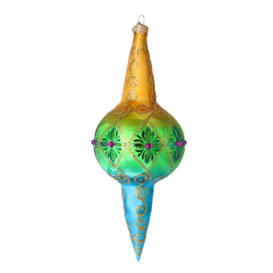 Tropical Paradise  Glass Ornament Handcrafted Reflector Ornament 2025-192