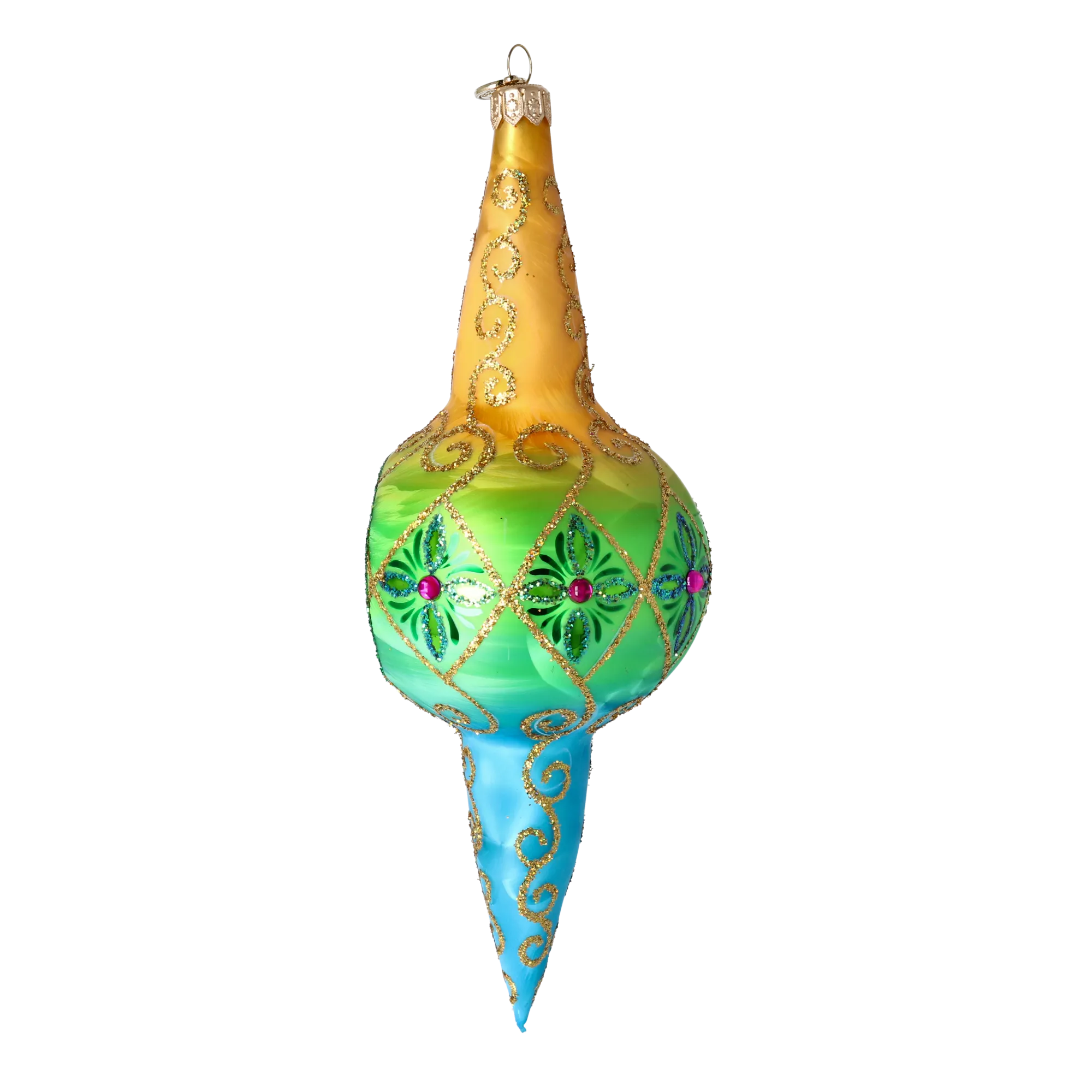 Tropical Paradise  Glass Ornament Handcrafted Reflector Ornament 2025-192