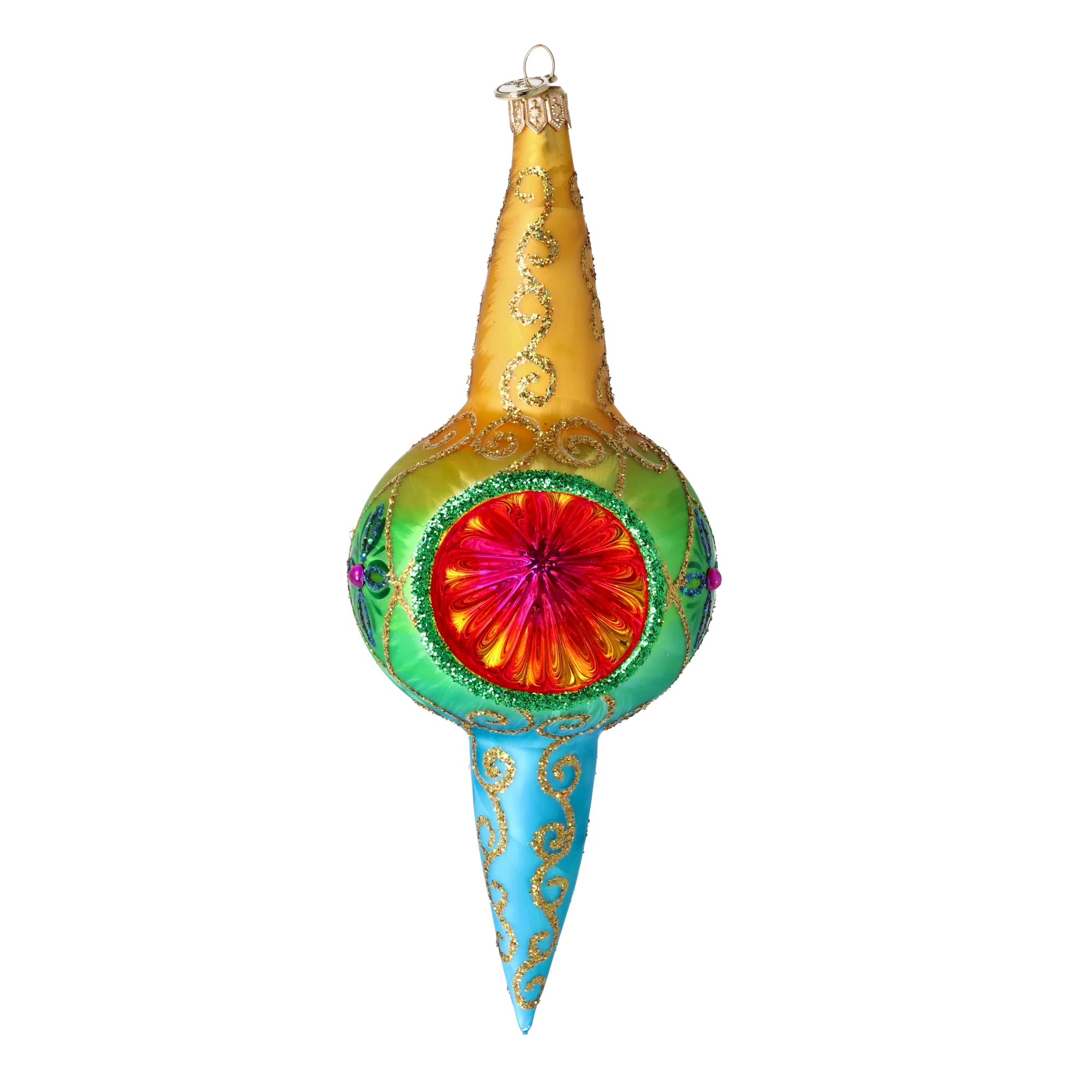 Tropical Paradise  Glass Ornament Handcrafted Reflector Ornament 2025-192