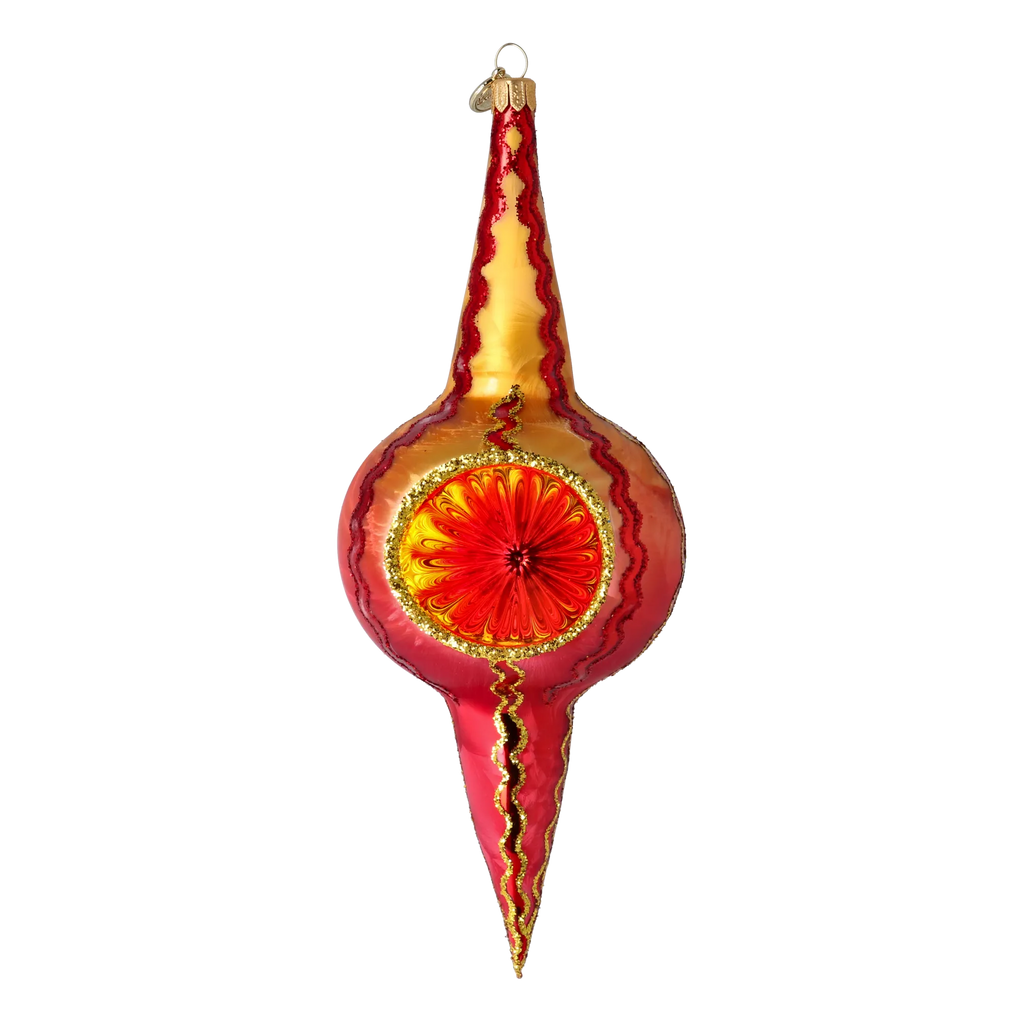 Gilded Zenith | Hand-Painted Glass Ornament | Blubom 2025-193
