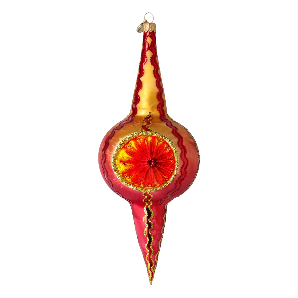 Gilded Zenith | Hand-Painted Glass Ornament | Blubom 2025-193