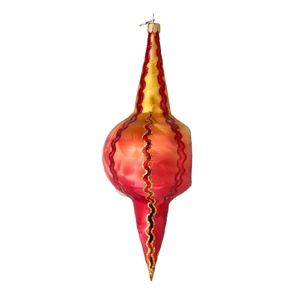 Gilded Zenith | Hand-Painted Glass Ornament | Blubom 2025-193