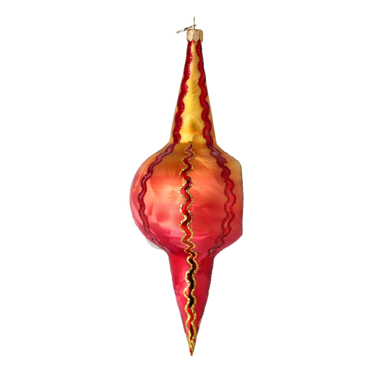 Sunset Flame Glass Ornament Handcrafted Reflector Ornament 2025-193