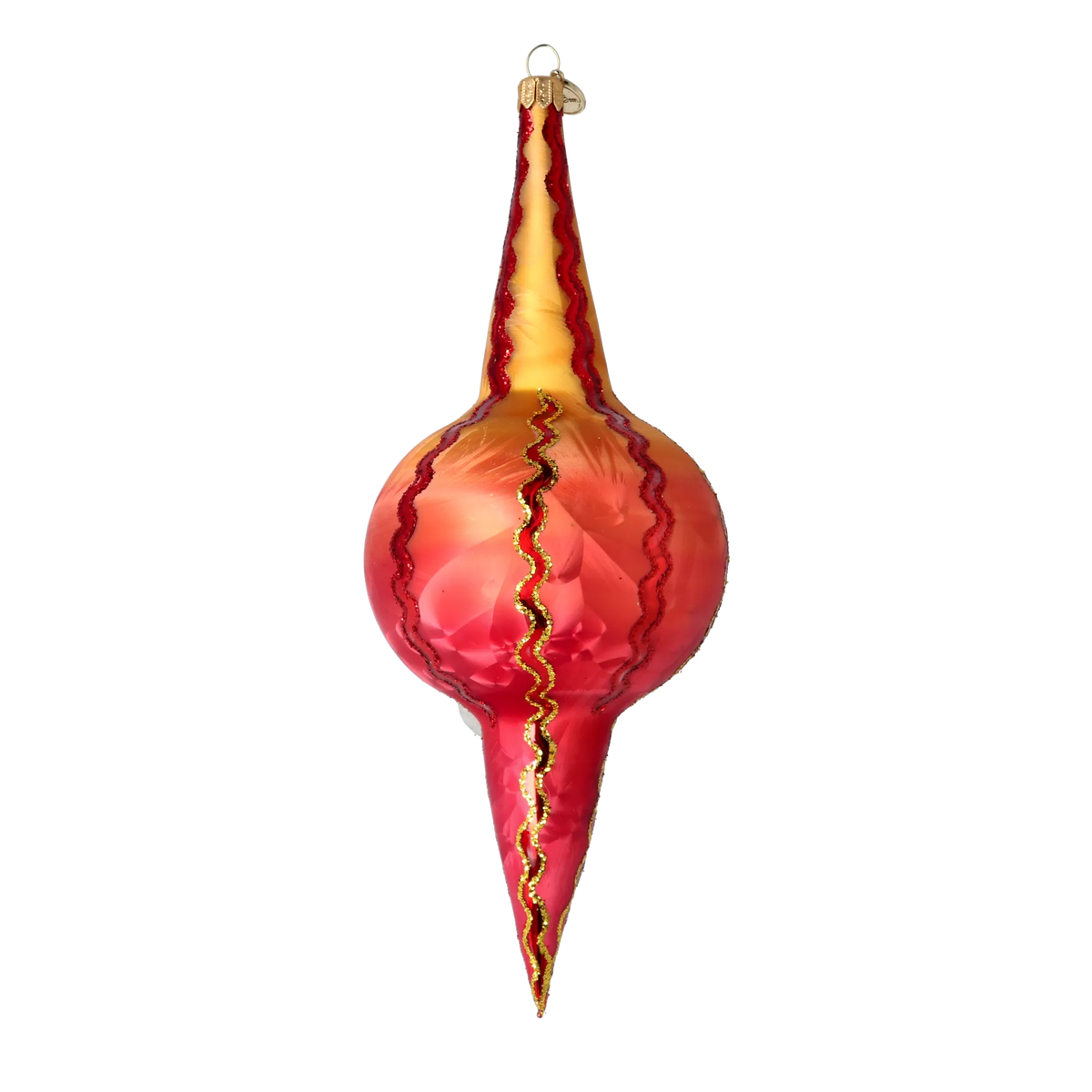 Gilded Zenith | Hand-Painted Glass Ornament | Blubom 2025-193