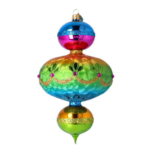 Festive Jewel  glass hand-painted glass christmas ornaments 2025-194