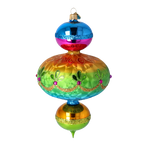 Electric Noon Jubilee | Hand-Painted Glass Ornament | Blubom 2025-194