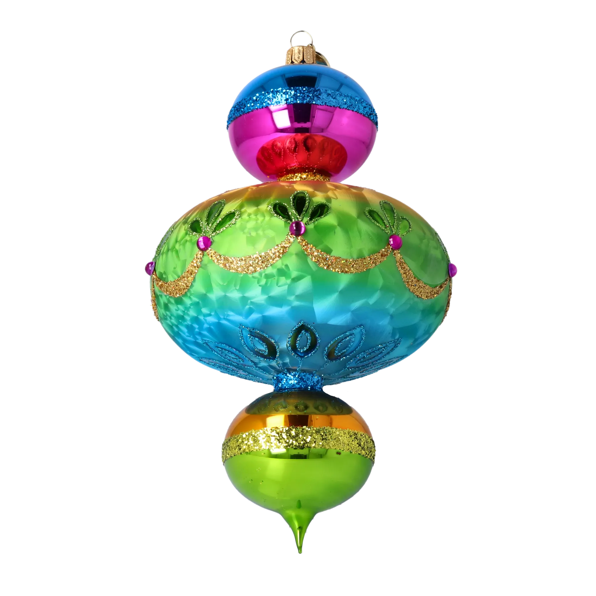 Festive Jewel  glass hand-painted glass christmas ornaments 2025-194