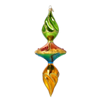Gilded Equinox Pulse | Hand-Painted Glass Ornament | Blubom 2025-195