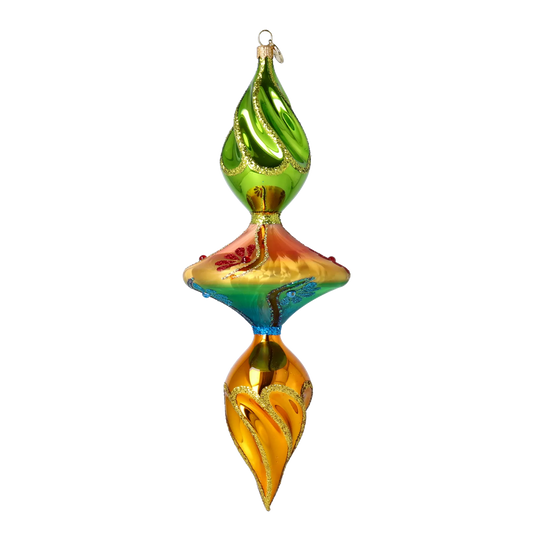 Twist Drop Ornament  glass christmas ornaments hand-blown 2025-195