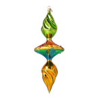 Gilded Equinox Pulse | Hand-Painted Glass Ornament | Blubom 2025-195