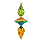 Gilded Equinox Pulse | Hand-Painted Glass Ornament | Blubom 2025-195