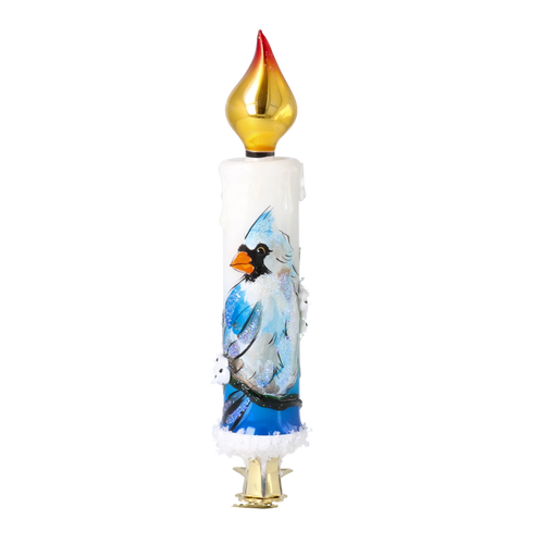 Azure Vigil | Hand-Painted Glass Ornament | Blubom 2025-201