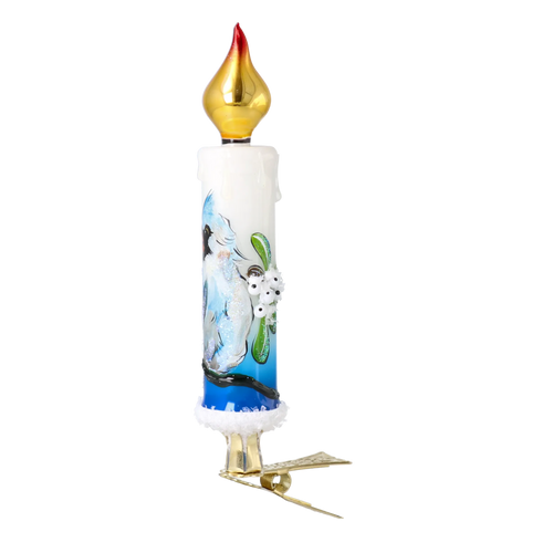 Azure Vigil | Hand-Painted Glass Ornament | Blubom 2025-201