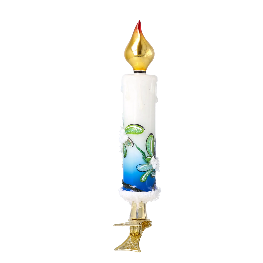 Azure Vigil | Hand-Painted Glass Ornament | Blubom 2025-201