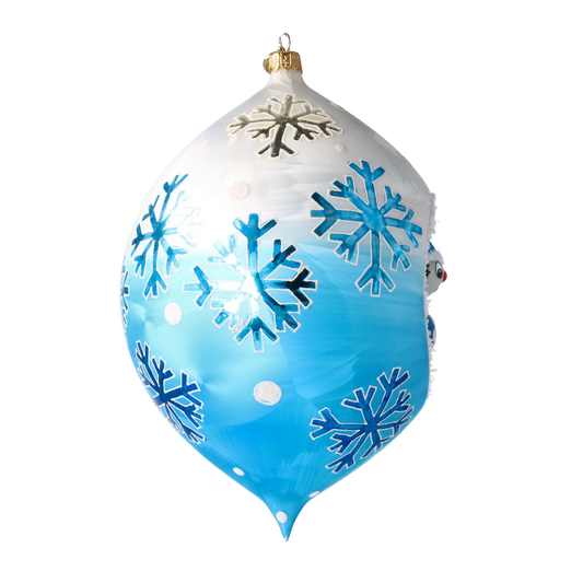 Frosty Delight Glass Christmas ornament Star free blowing Snowman 2025-204