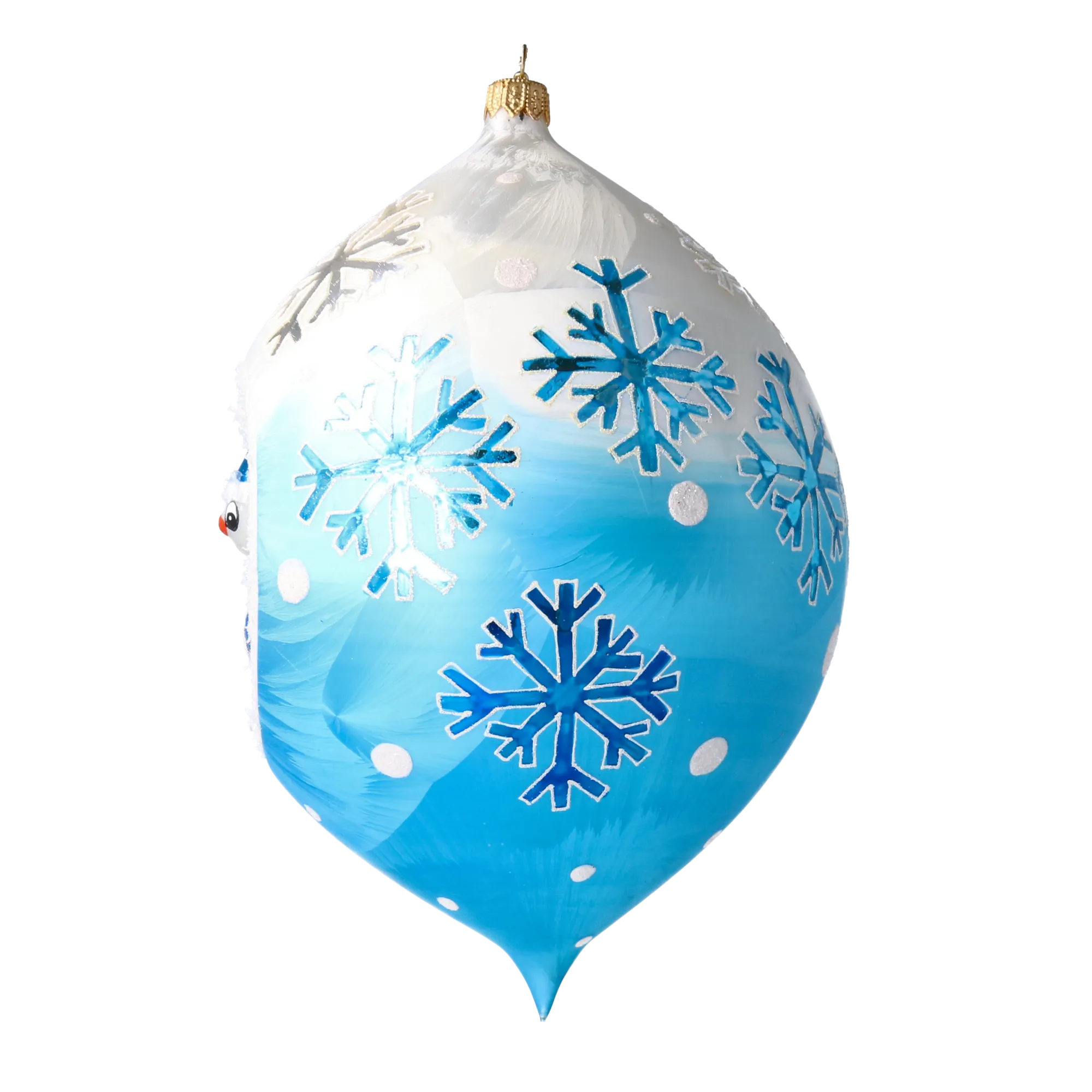 Frosty Delight Glass Christmas ornament Star free blowing Snowman 2025-204