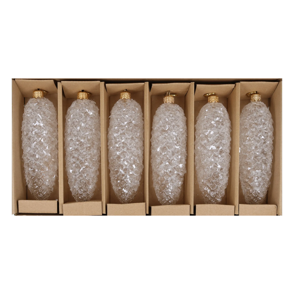 Rimed Alpine Silence | Hand-Painted Glass Ornament | Blubom 2025-207