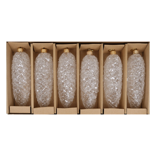 Rimed Alpine Silence | Hand-Painted Glass Ornament | Blubom 2025-207