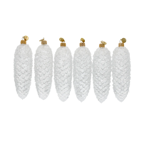 Rimed Alpine Silence | Hand-Painted Glass Ornament | Blubom 2025-207