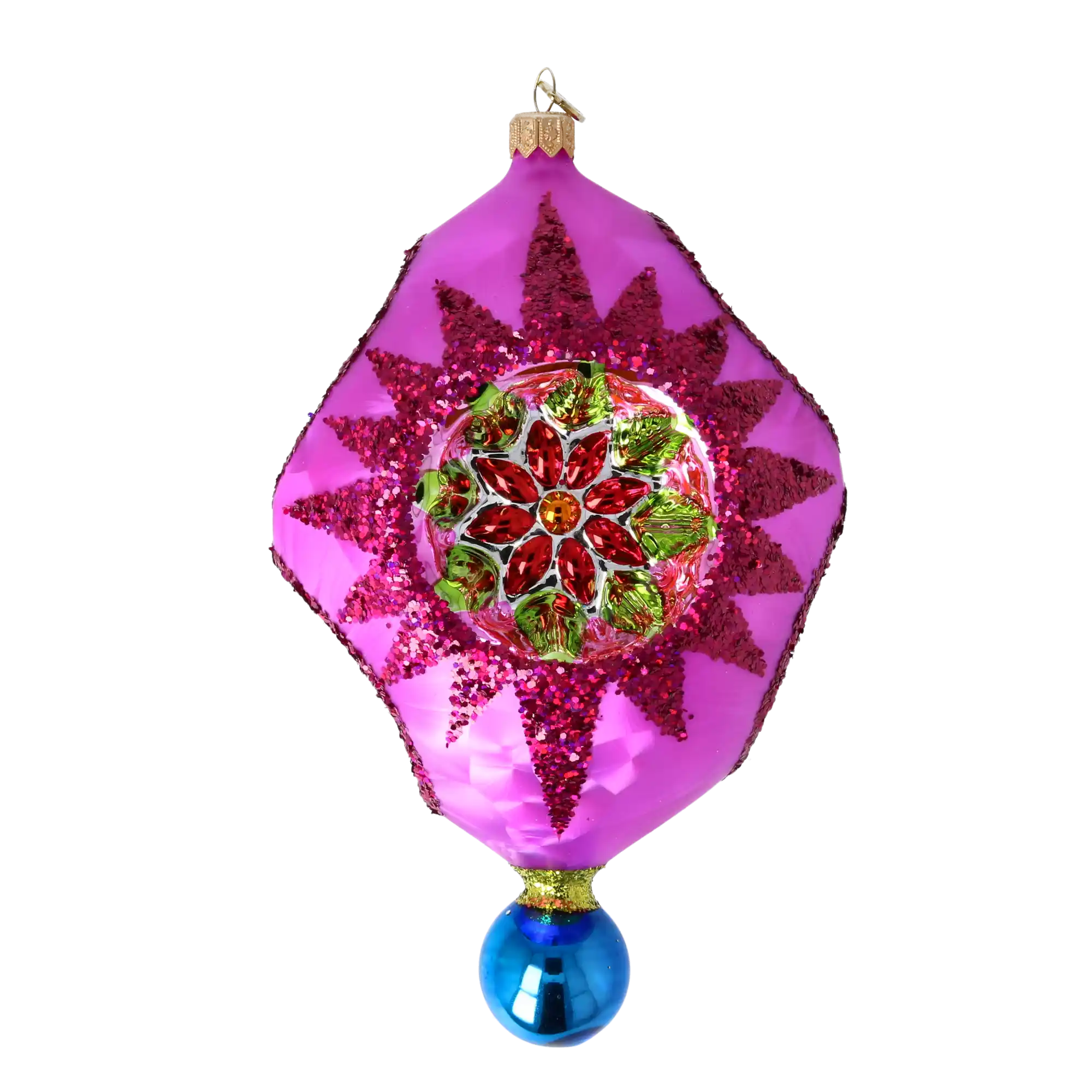 Imperialny Kwiat Ręcznie Wykonana Szklana Ozdoba Bożonarodzeniowa