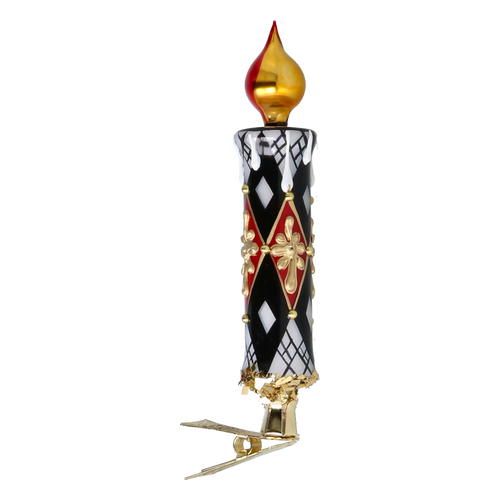 Harlequin Court Vigil | Hand-Painted Glass Ornament | Blubom 2025-211