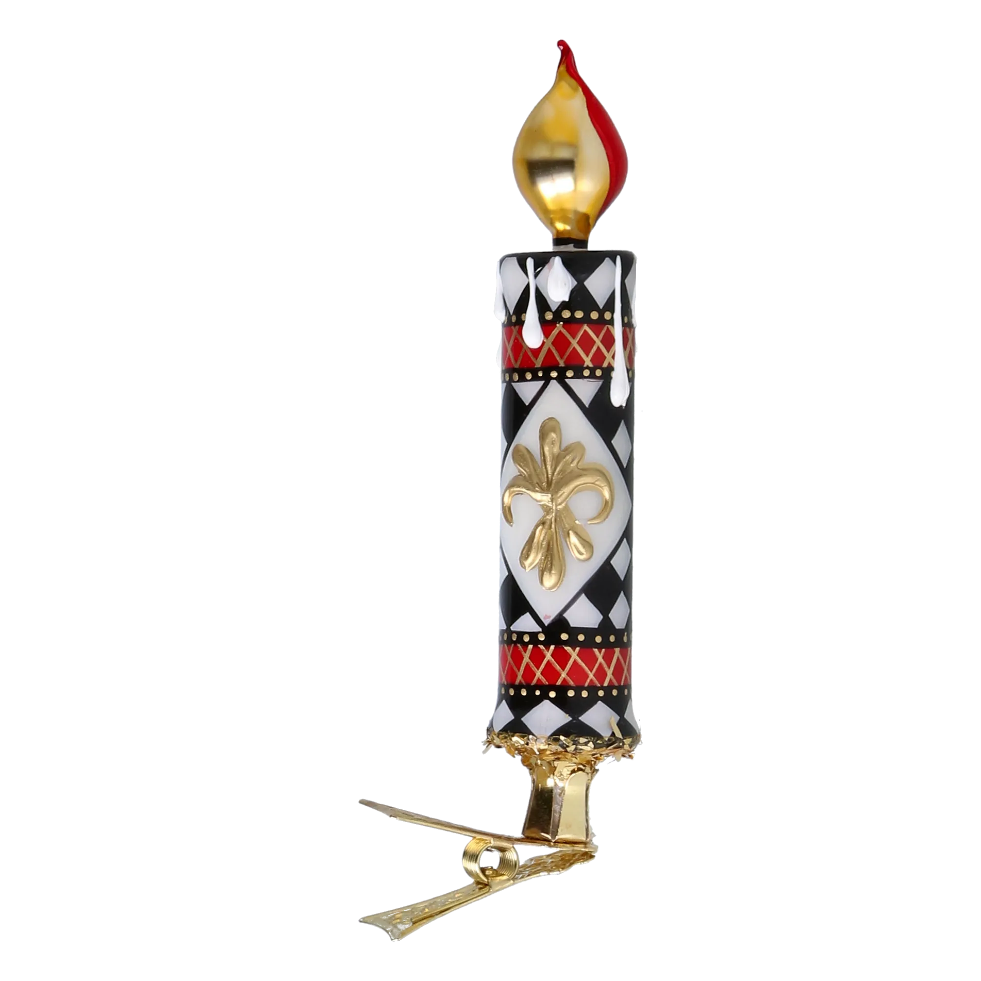 Royal Harlequin Candle Premium christmas glass ornament 2025-212