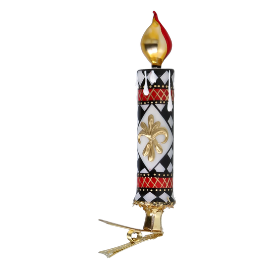 Royal Harlequin Candle Premium christmas glass ornament 2025-212