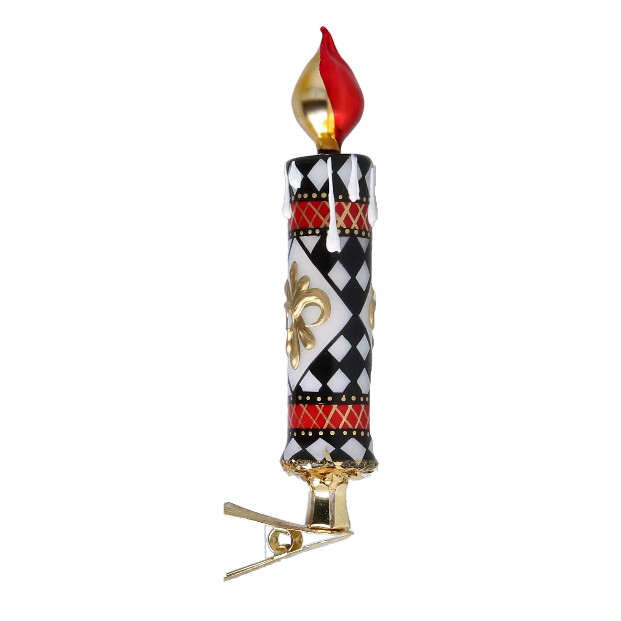 Royal Harlequin Candle Premium christmas glass ornament 2025-212