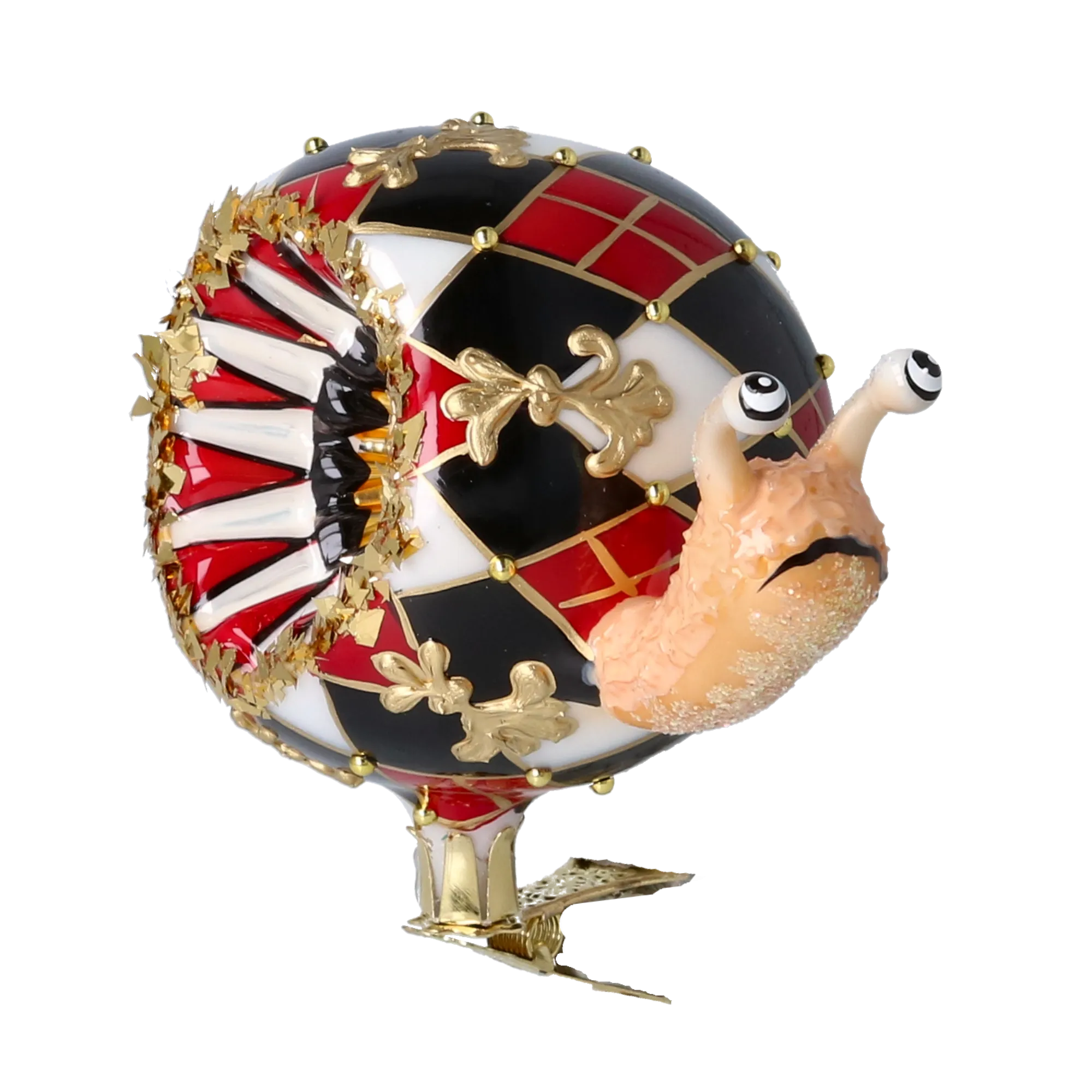 Gilded Harlequin Snail Premium christmas glass ornament 2025-213