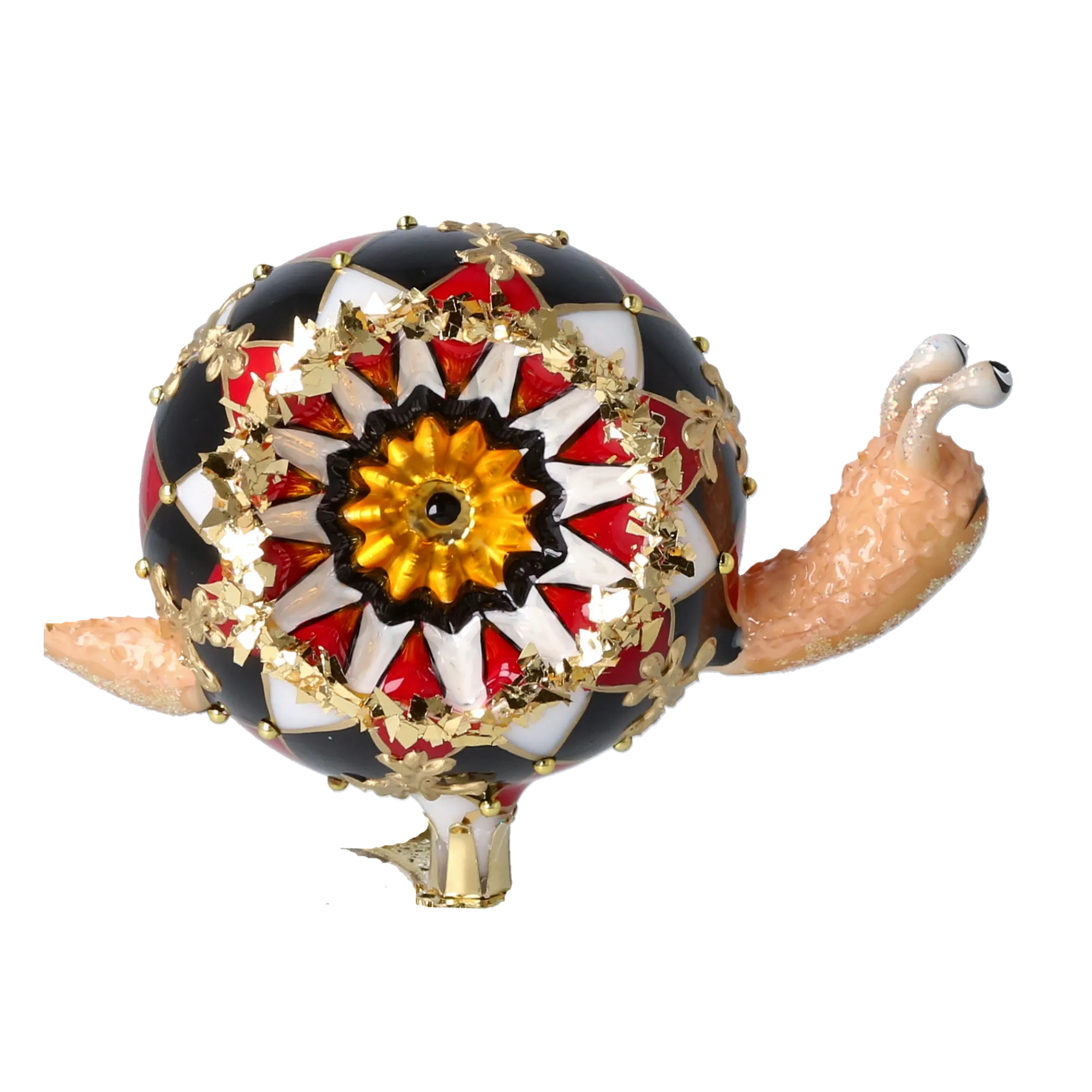 Gilded Harlequin Snail Premium christmas glass ornament 2025-213