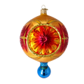 Amber Twilight Echo | Hand-Painted Glass Ornament | Blubom 2025-214