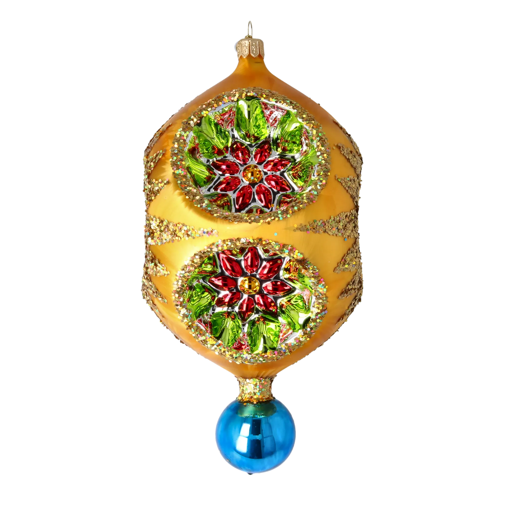 Golden Bloom Spark Glass Christmas Collection: Celestial Jewel Ornaments 2026-002