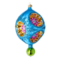 Azure Petal Resonance | Hand-Painted Glass Ornament | Blubom 2026-003