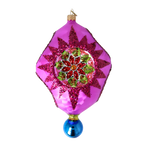 Magenta Astral Echo | Hand-Painted Glass Ornament | Blubom 2026-004