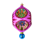 Magenta Astral Echo | Hand-Painted Glass Ornament | Blubom 2026-004
