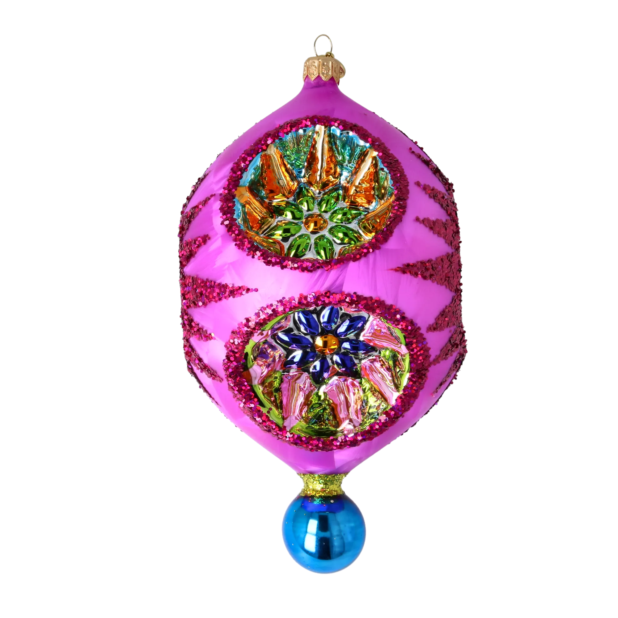 Imperial Bloom Handcrafted Glass Christmas ornament 2026-004