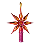 Crimson Zenith Pulse | Hand-Painted Glass Ornament | Blubom 2026-066