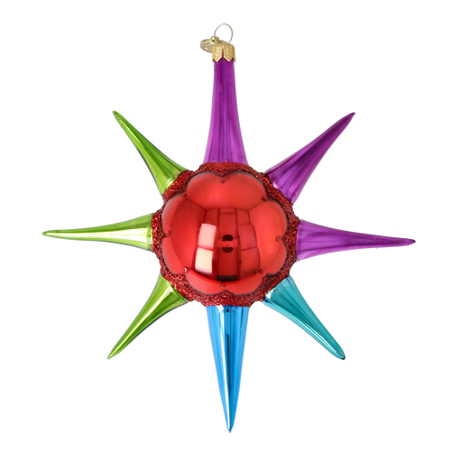 Midnight Revelry | Hand-Painted Glass Ornament | Blubom 2026-069