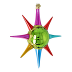 Vivid Zenith Flare | Hand-Painted Glass Ornament | Blubom 2026-071