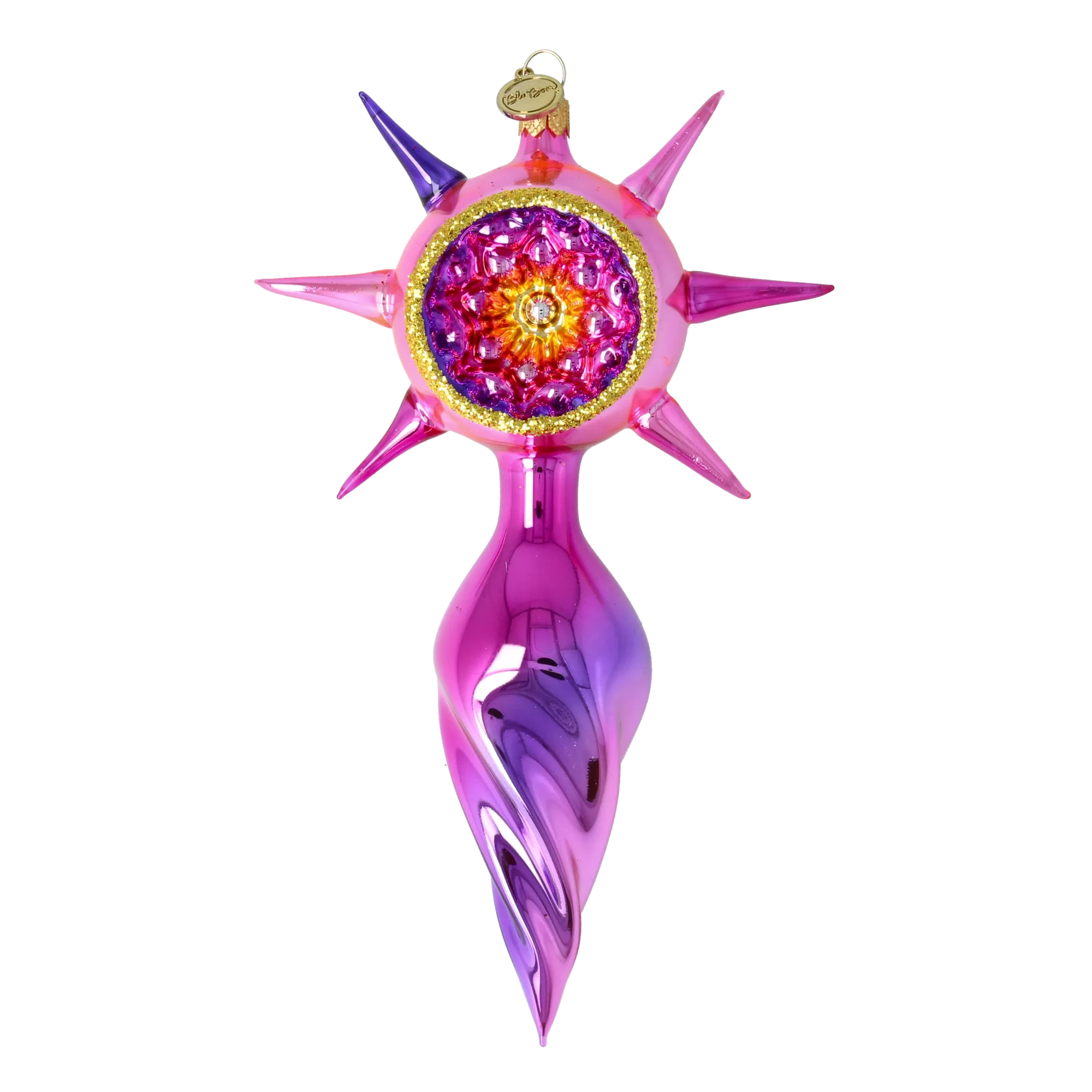 Rose Luminary Star Glass Christmas ornament free blowing PRE-ORDER 2026-076