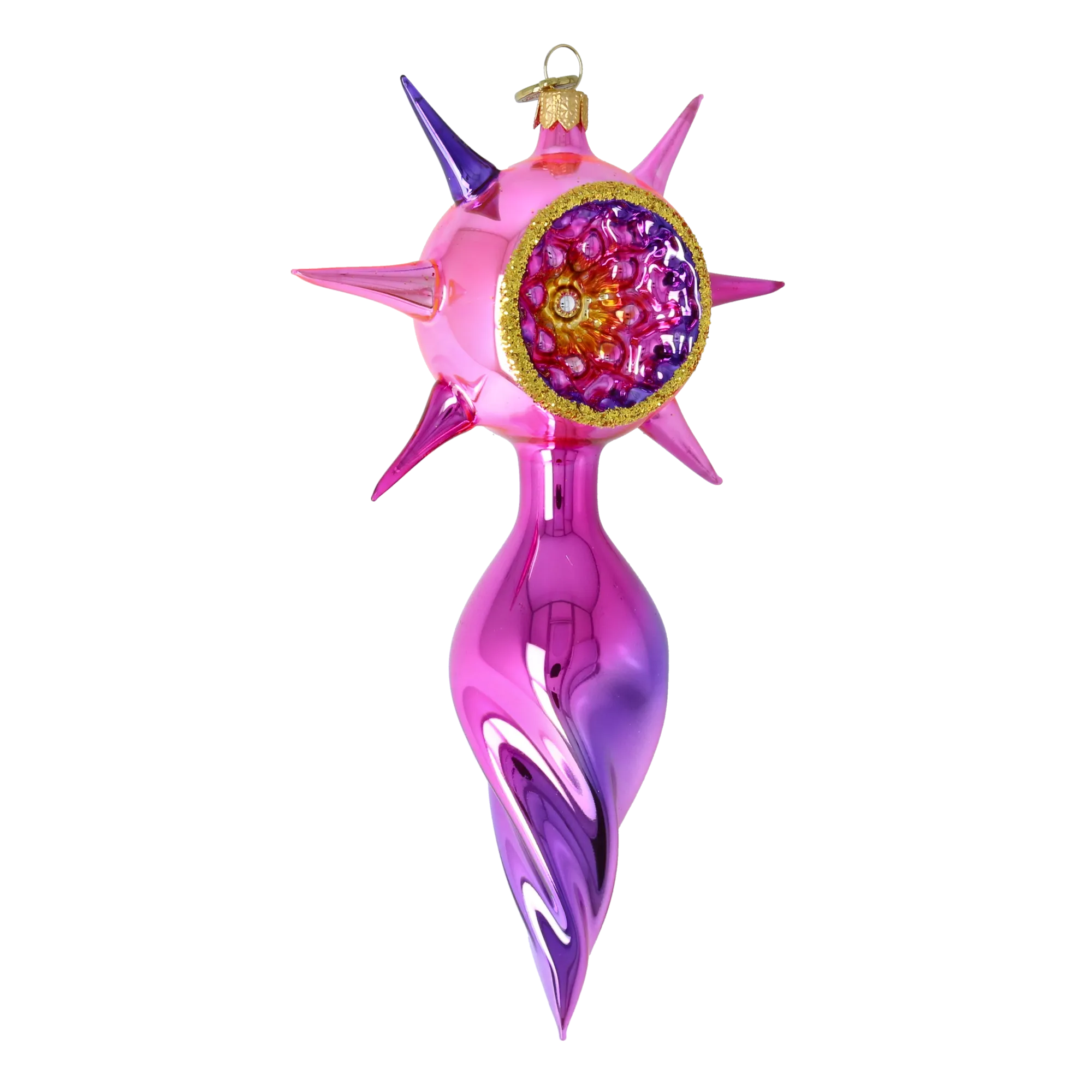 Rose Luminary Star Glass Christmas ornament free blowing PRE-ORDER 2026-076