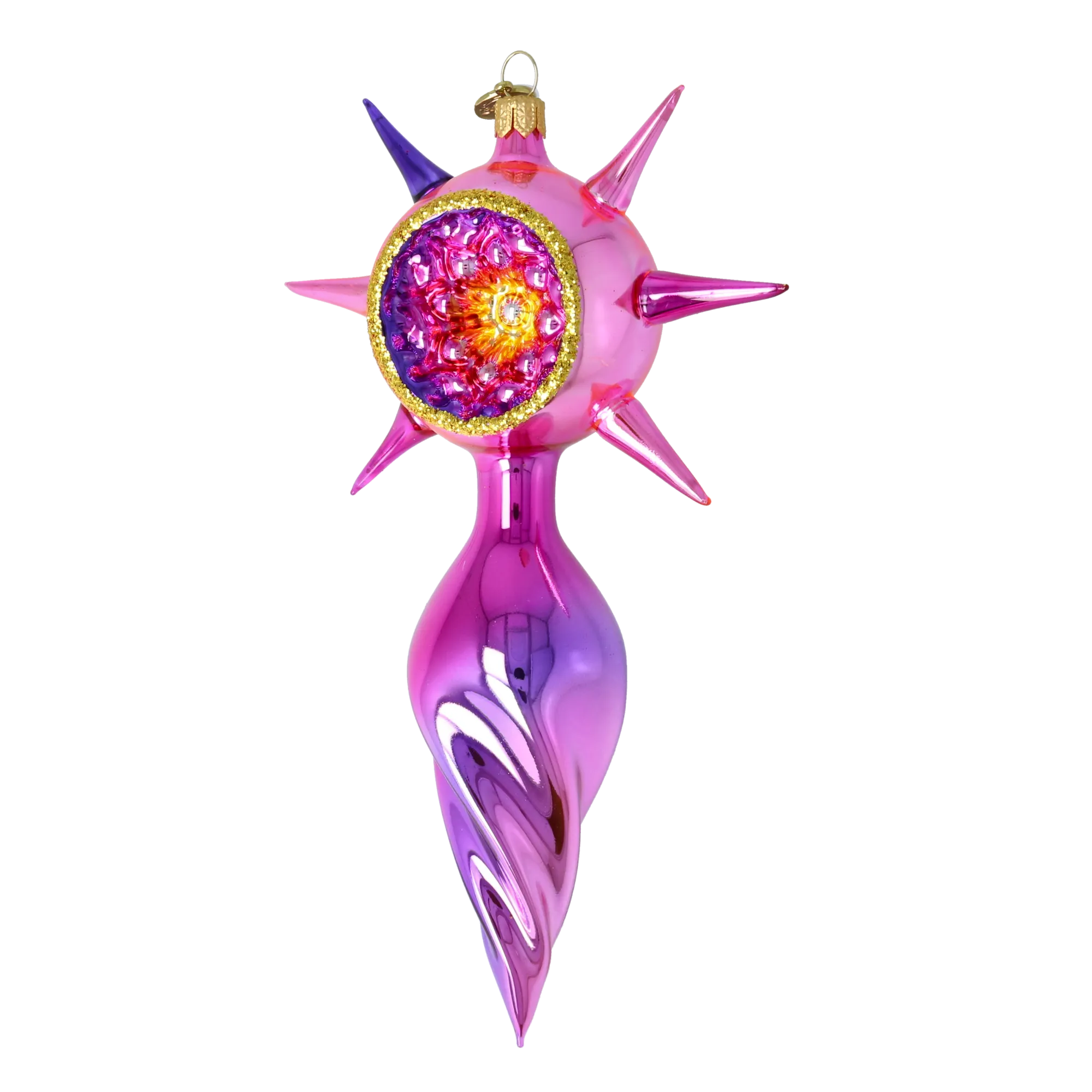 Rose Luminary Star Glass Christmas ornament free blowing PRE-ORDER 2026-076