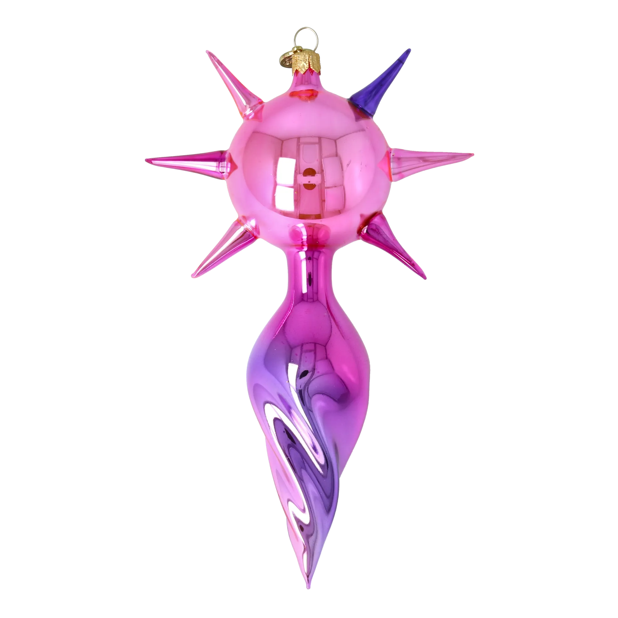 Rose Luminary Star Glass Christmas ornament free blowing PRE-ORDER 2026-076