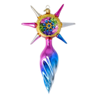 Electric Zenith Flow | Hand-Painted Glass Ornament | Blubom 2026-077