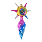 Electric Zenith Flow | Hand-Painted Glass Ornament | Blubom 2026-077
