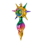 Vivid Midnight Zenith | Hand-Painted Glass Ornament | Blubom 2026-078