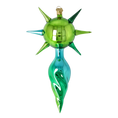 Load image into Gallery viewer, Golden Dawn Star Glass Christmas ornament free blowing PRE-ORDER 2026-079
